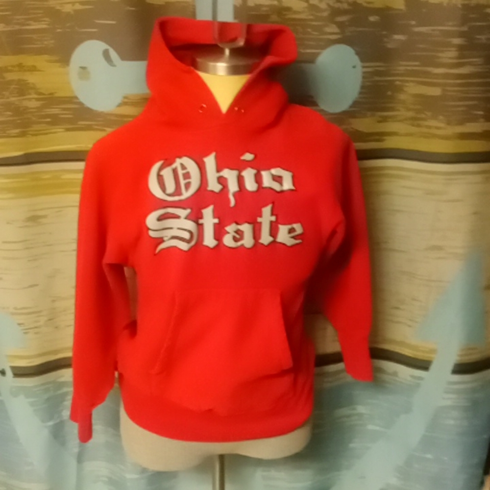 Vintage 1990s Ohio State Champion Reverse Weave Spellout College Hoodie